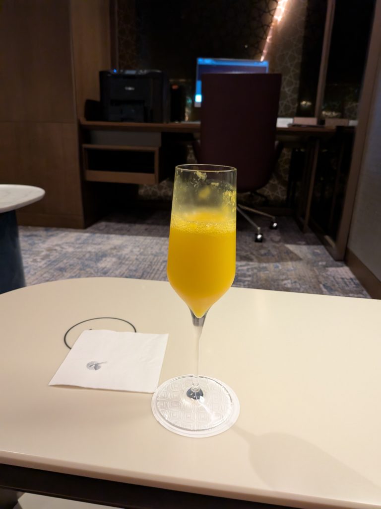 Mimosa with fresh orange juice